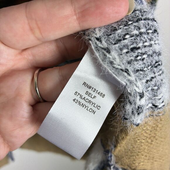 Stitch Fix Fate Womens Long Open Knit Cardigan XL Boho Southwestern Aztec Fall - Picture 10 of 11